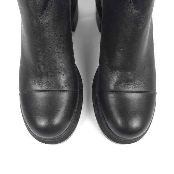 STUART WEITZMAN Norah Lift Lug Sole Leather Boots Clean Girl Minimal Grunge Boho - Picture 5 of 10